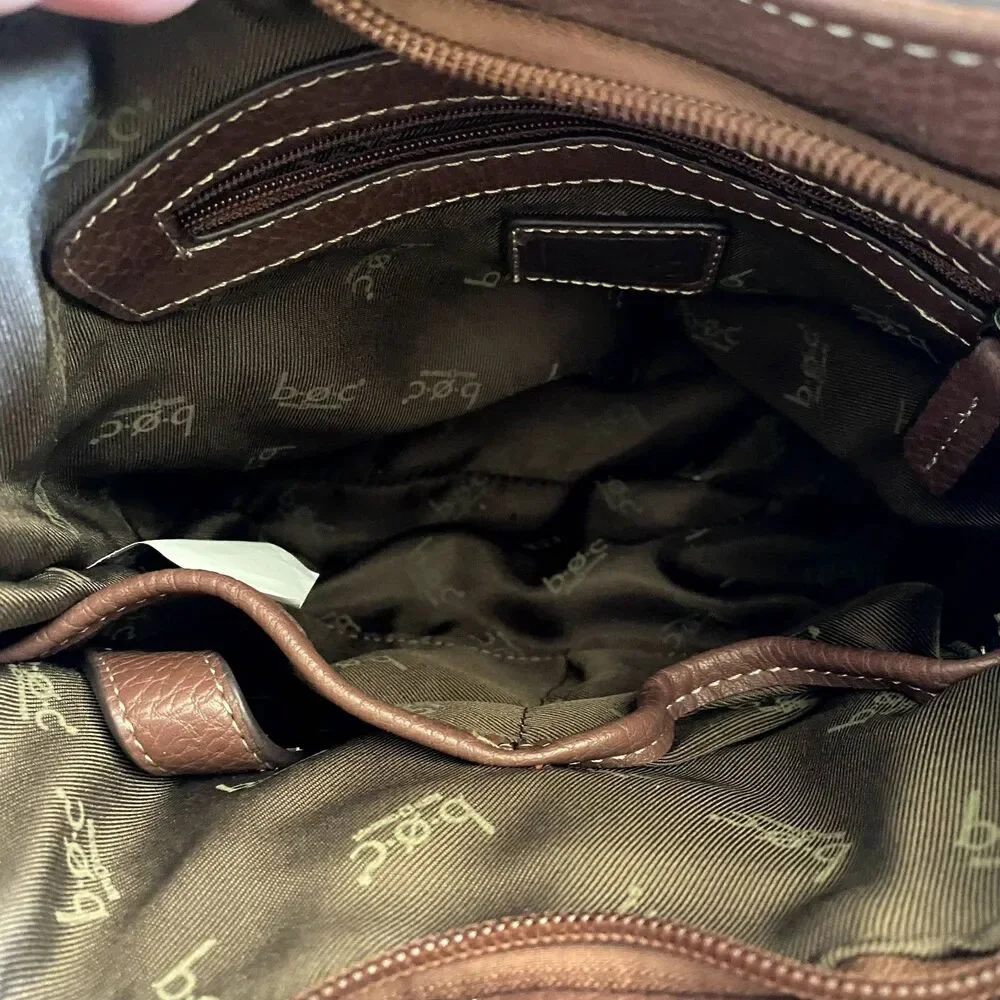 B.O.C. Vegan Faux Leather Shoulder Bag‎ Color Block Neutral Earthy Classic - Picture 4 of 5